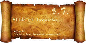 Világi Tavaszka névjegykártya